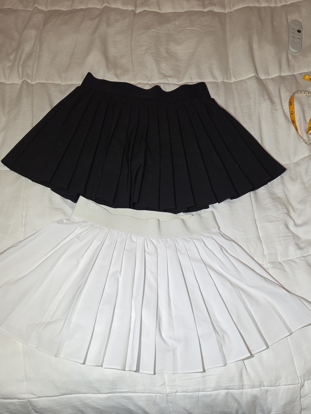 Garage Black & White Pleated Skater Skirts Duo